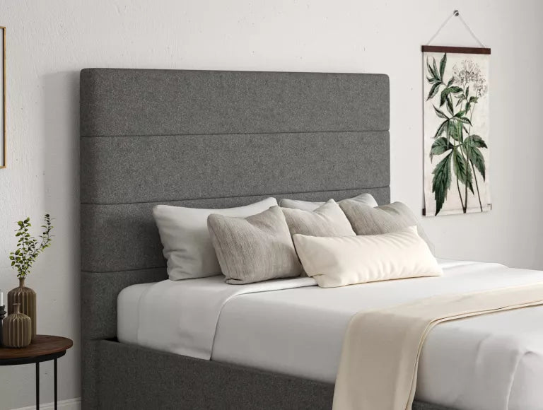 Milano Arran Pebble Upholstered Ottoman Bed Frame Only