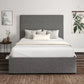 Milano Arran Pebble Upholstered Ottoman Bed Frame Only