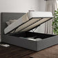 Milano Arran Pebble Upholstered Ottoman Bed Frame Only