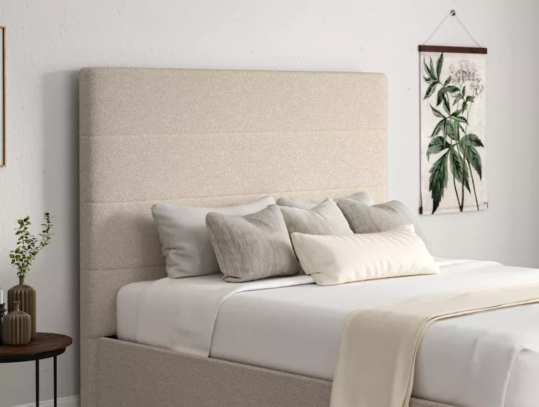 Milano Boucle Ivory Upholstered Ottoman Bed Frame Only