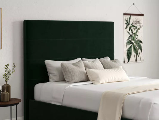 Milano Hugo Bottle Green Upholstered Ottoman Bed Frame Only