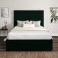 Milano Hugo Bottle Green Upholstered Ottoman Bed Frame Only