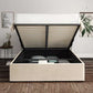 Milano Hugo Ivory Upholstered Ottoman Bed Frame Only