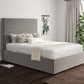Milano Hugo Platinum Upholstered Ottoman Bed Frame Only