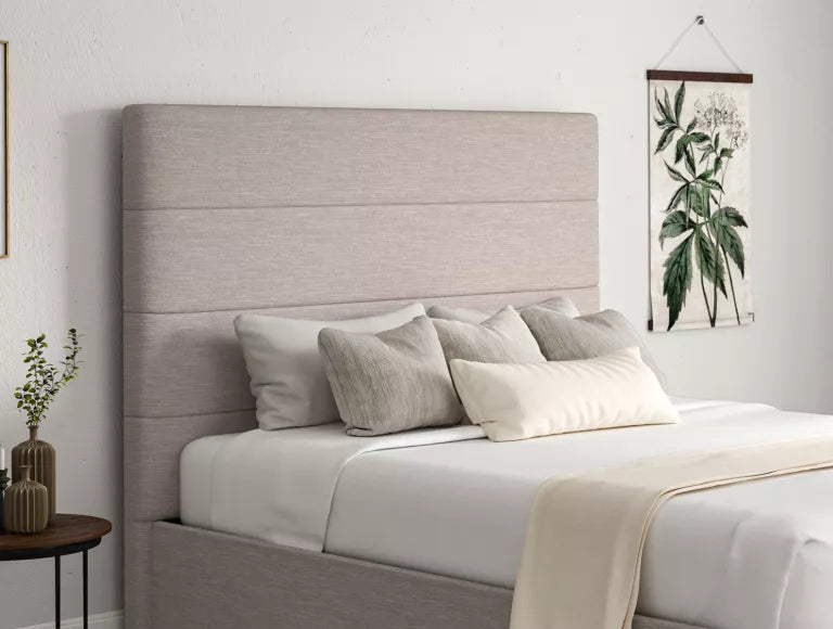 Milano Linea Fog Upholstered Ottoman Bed Frame Only