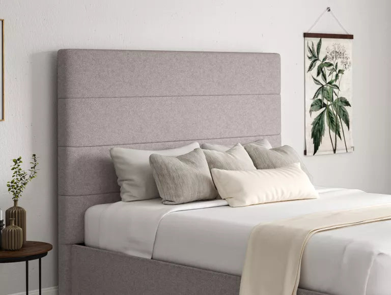 Milano Trebla Chalk Upholstered Ottoman Bed Frame Only