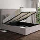 Milano Trebla Chalk Upholstered Ottoman Bed Frame Only