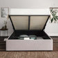 Milano Trebla Chalk Upholstered Ottoman Bed Frame Only