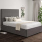 Milano Trebla Charcoal Upholstered Ottoman Bed Frame Only