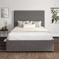 Milano Trebla Charcoal Upholstered Ottoman Bed Frame Only