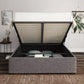 Milano Trebla Charcoal Upholstered Ottoman Bed Frame Only