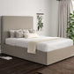 Milano Trebla Flax Upholstered Ottoman Bed Frame Only