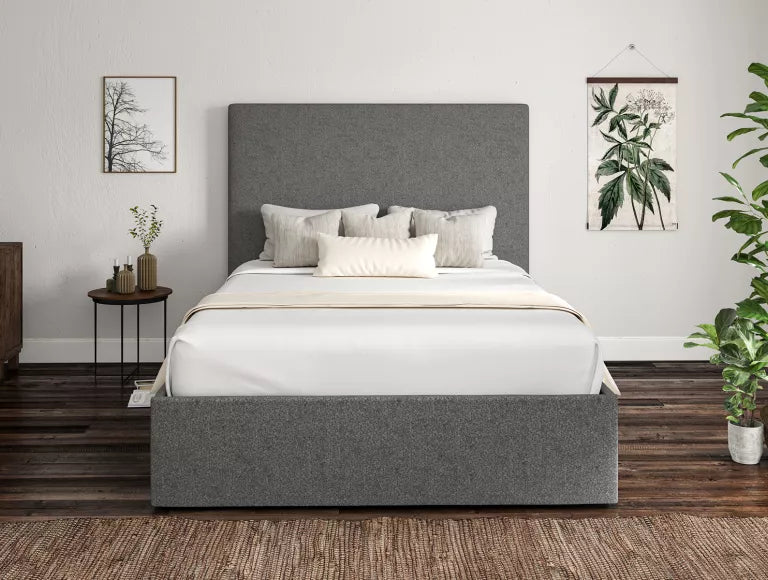 Napoli Arran Pebble Upholstered Ottoman Bed Frame Only