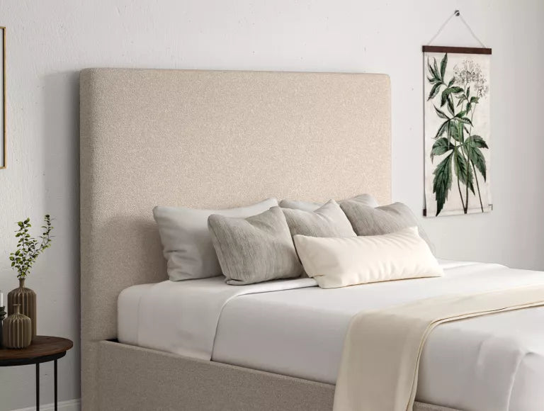 Napoli Boucle Ivory Upholstered Ottoman Bed Frame Only