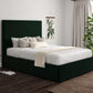 Napoli Hugo Bottle Green Upholstered Ottoman Bed Frame Only