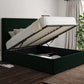 Napoli Hugo Bottle Green Upholstered Ottoman Bed Frame Only