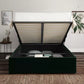 Napoli Hugo Bottle Green Upholstered Ottoman Bed Frame Only