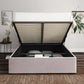 Napoli Hugo Dove Upholstered Ottoman Bed Frame Only