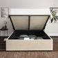 Napoli Hugo Ivory Upholstered Ottoman Bed Frame Only