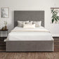 Napoli Hugo Platinum Upholstered Ottoman Bed Frame Only