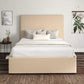 Napoli Linea Linen Upholstered Ottoman Bed Frame Only