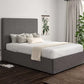 Napoli Trebla Charcoal Upholstered Ottoman Bed Frame Only
