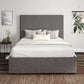 Napoli Trebla Charcoal Upholstered Ottoman Bed Frame Only