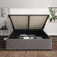Napoli Trebla Charcoal Upholstered Ottoman Bed Frame Only