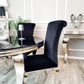 Louis 1.3m Round Dinning Table Set With Black Chairs