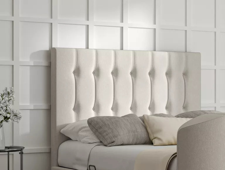 Dorchester Upholstered Arran Natural Ottoman TV Bed - Bed Frame Only