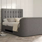 Dorchester Upholstered Arran Pebble Ottoman TV Bed - Bed Frame Only