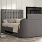 Dorchester Upholstered Arran Pebble Ottoman TV Bed - Bed Frame Only