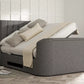 Dorchester Upholstered Arran Pebble Ottoman TV Bed - Bed Frame Only