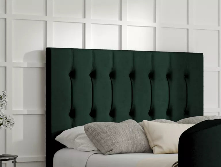 Dorchester Upholstered Hugo Bottle Green Ottoman TV Bed - Bed Frame Only