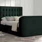 Dorchester Upholstered Hugo Bottle Green Ottoman TV Bed - Bed Frame Only