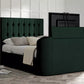 Dorchester Upholstered Hugo Bottle Green Ottoman TV Bed - Bed Frame Only