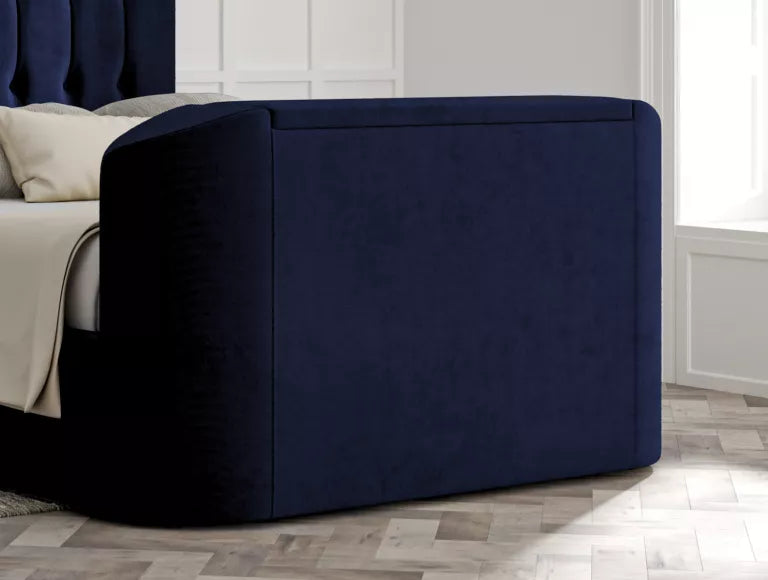 Dorchester Upholstered Hugo Royal Ottoman TV Bed - Bed Frame Only