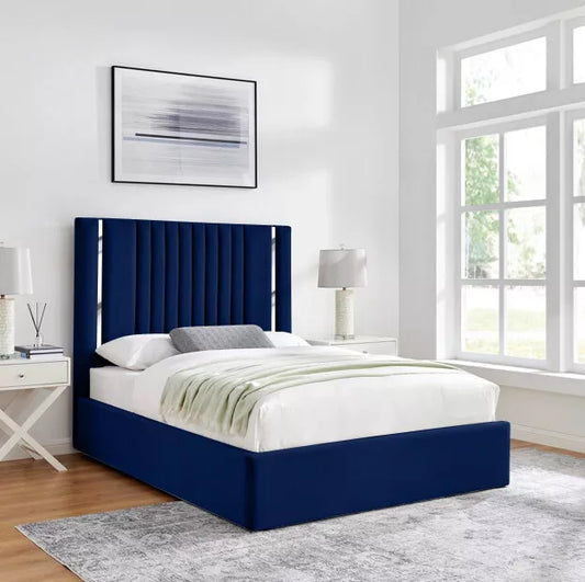 Divan Bed Frame Plush Velvet Ottoman Gas Lift Storage Double & King Size Bed