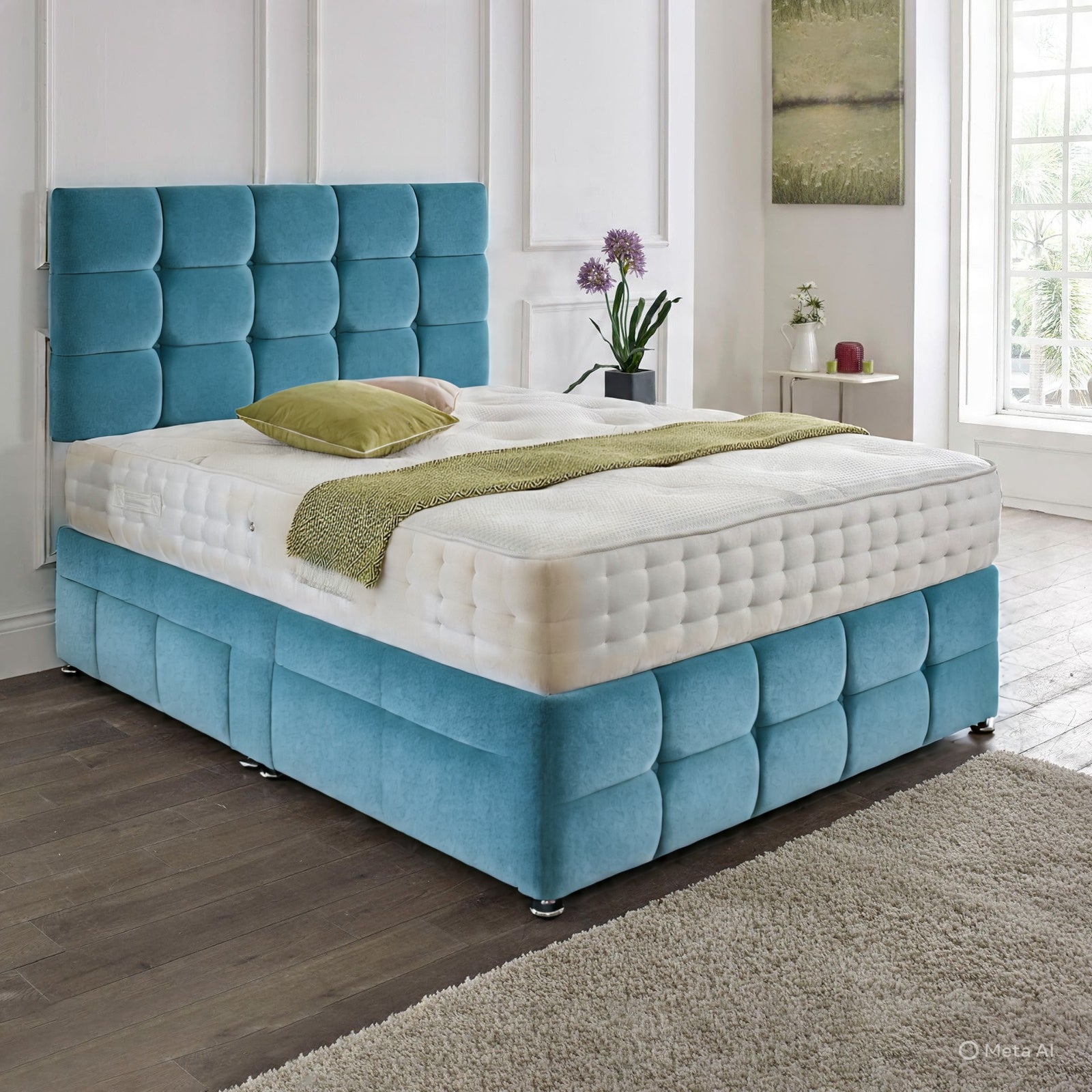 Rio Matching Headboard & Footboard Divan Set - Choice of Mattress & Optional Storage