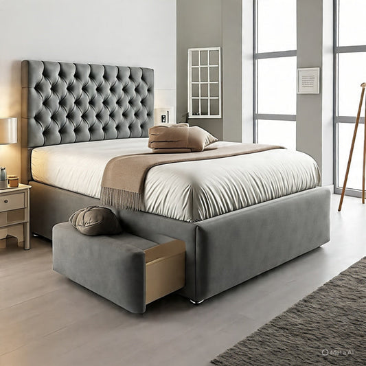 Chesterfield Matching Headboard & Footboard Divan Set - Choice of Mattress & Optional Storage