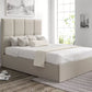 Napoli Trebla Flax Upholstered Ottoman Bed Frame Only