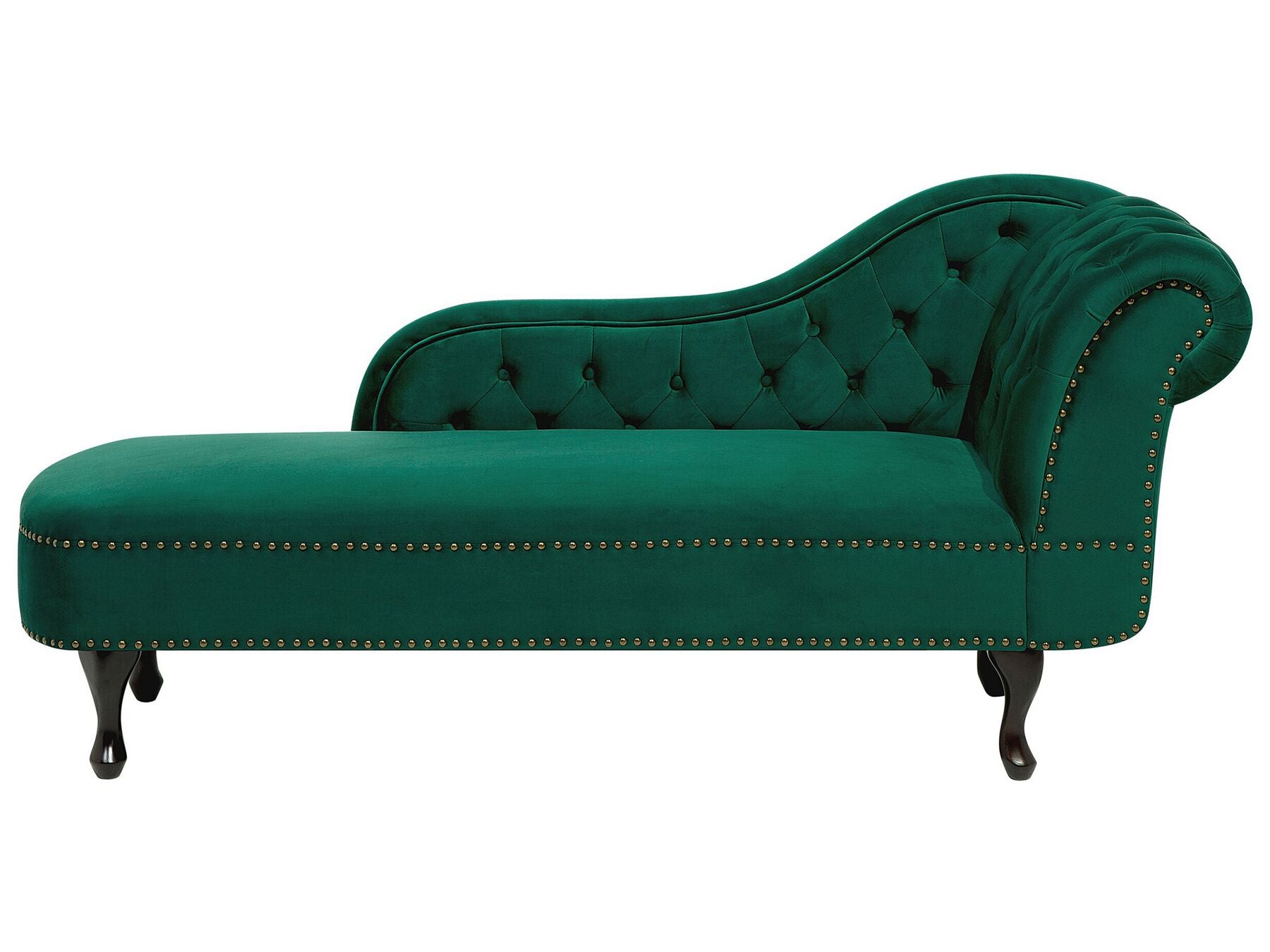 Right Hand Chaise Lounge NIMES Velvet Green