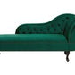 Right Hand Chaise Lounge NIMES Velvet Green