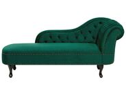 Right Hand Chaise Lounge NIMES Velvet Green